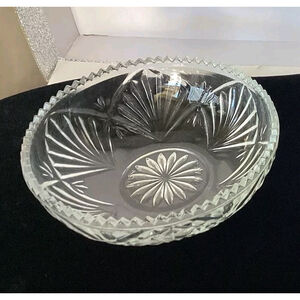 Clear Glass Berry/Sauce Bowl Fan Shell Pattern Small KIG Malaysia Vintage